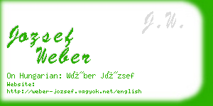 jozsef weber business card